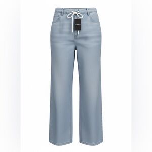 Women’s wide leg, soft stretch, drawstring denim from Flamingal. New with tags.
